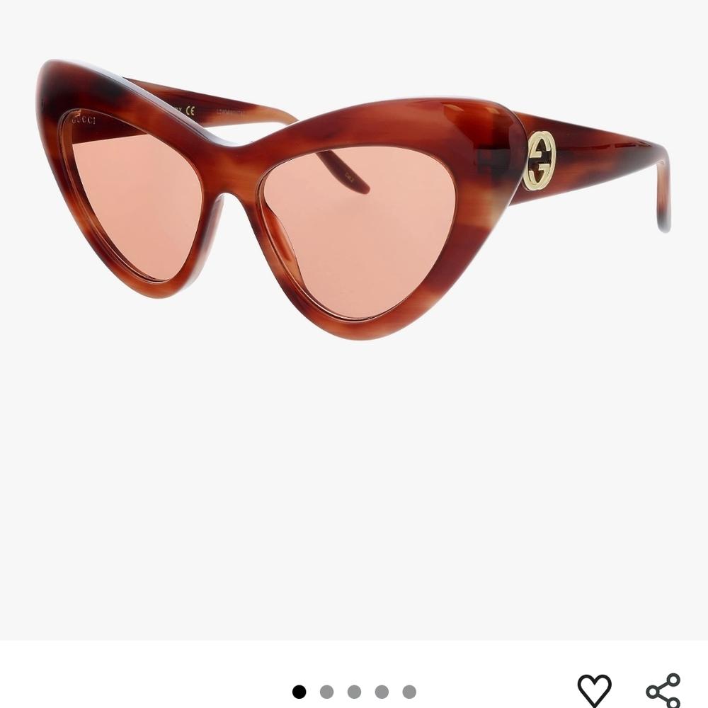 Gucci Show Stoppee Cat-Eye Sunglasses - Havana Brown